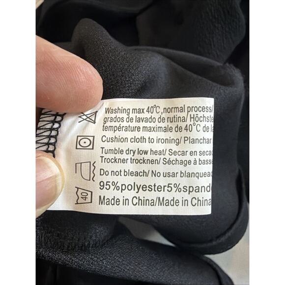 Beyove black blazer large jacket 3/4 gathered sleeve suit stretchy bohemian NWT - Picture 10 of 11